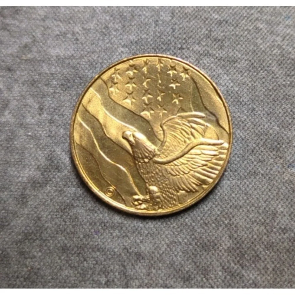 May Good Luck Always Accompany The Bearer Metal Token Coin Lucky Goldn Horseshoe